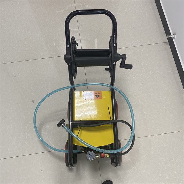 2023 New Product Yellow 220V Motor High Pressure Pipe Drain Cleaning Machine With Wheels