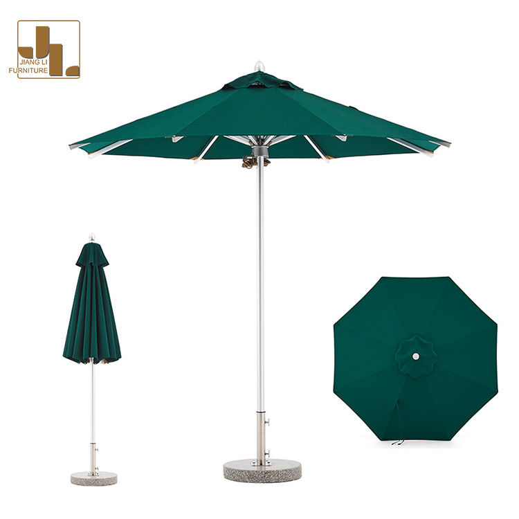 High Quality Aluminum Outdoor Garden Villa Beach Sunshade Hotel Villa 3 meter Square Balcony Patio Terrace Cafe Bistro Umbrella