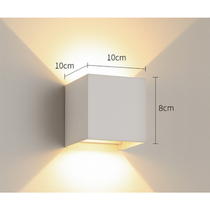 Wholesale Modern Decoration 6W Square Light Aluminum Led Outdoor Sconce Outside Wall Light Fixtures For Bar Home Hotel