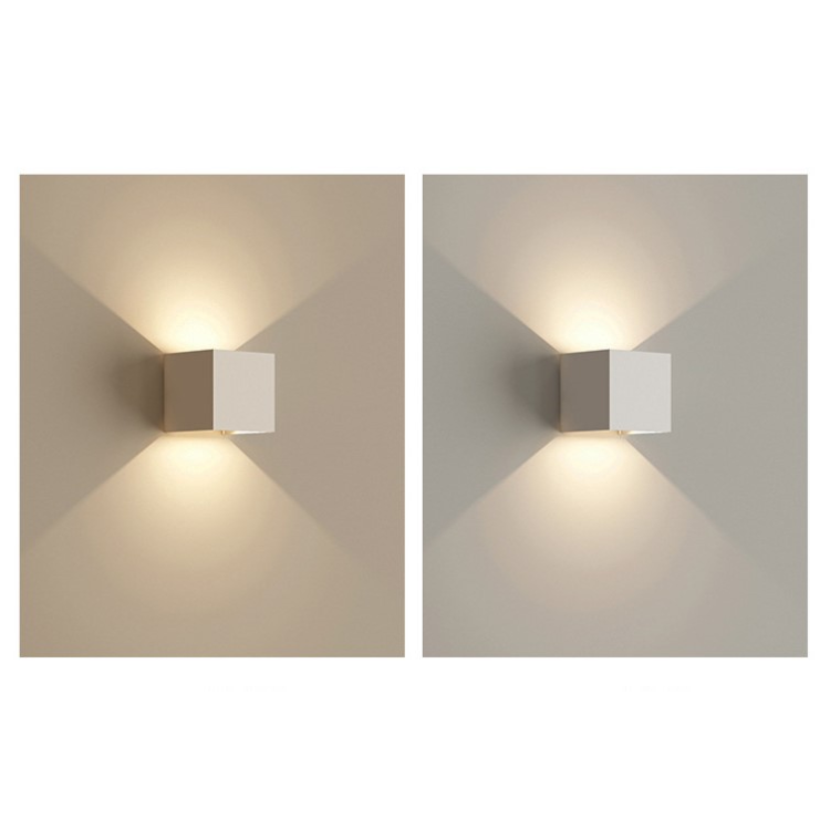 Wholesale Modern Decoration 6W Square Light Aluminum Led Outdoor Sconce Outside Wall Light Fixtures For Bar Home Hotel