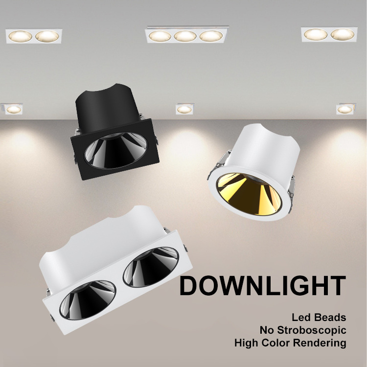 Popular Three Head Smd Recessed  Light Led Downlight Spot Led Ceiling Downlight Light For Indoor Bathroom