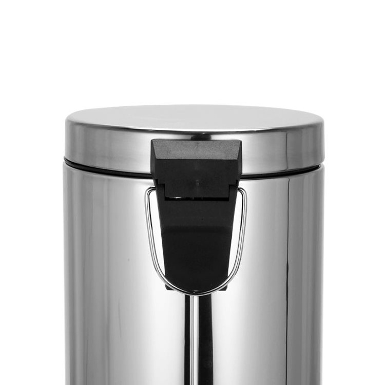 3L/5L/7L/12L/20L/30L Home round Lid trash Can Rolling cover Foot Pedal Bin Stainless Steel Trash bin