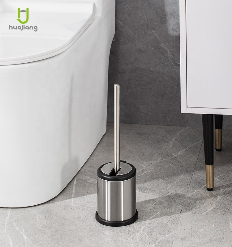 Economic Stainless Steel Toilet Brush with Easy Automatic Open Holder Toilet Brush Holder