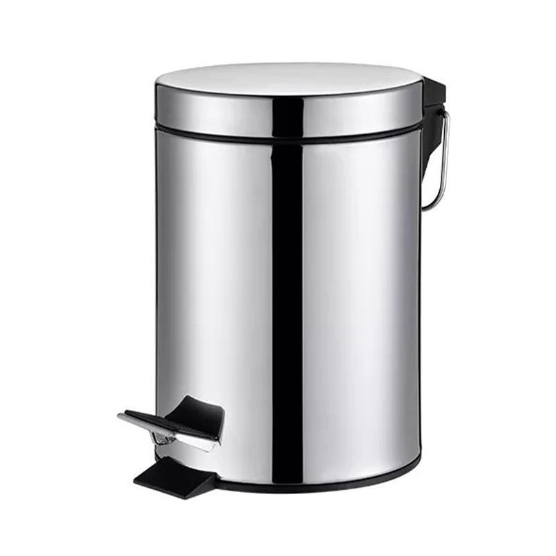 3L/5L/7L/12L/20L/30L Home round Lid trash Can Rolling cover Foot Pedal Bin Stainless Steel Trash bin