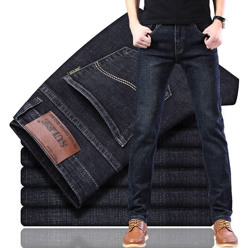 wholesale jean pants men designer stretch denim blue and black  men's jeans