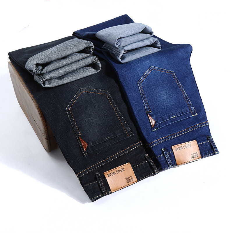 wholesale jean pants men designer stretch denim blue and black  men's jeans