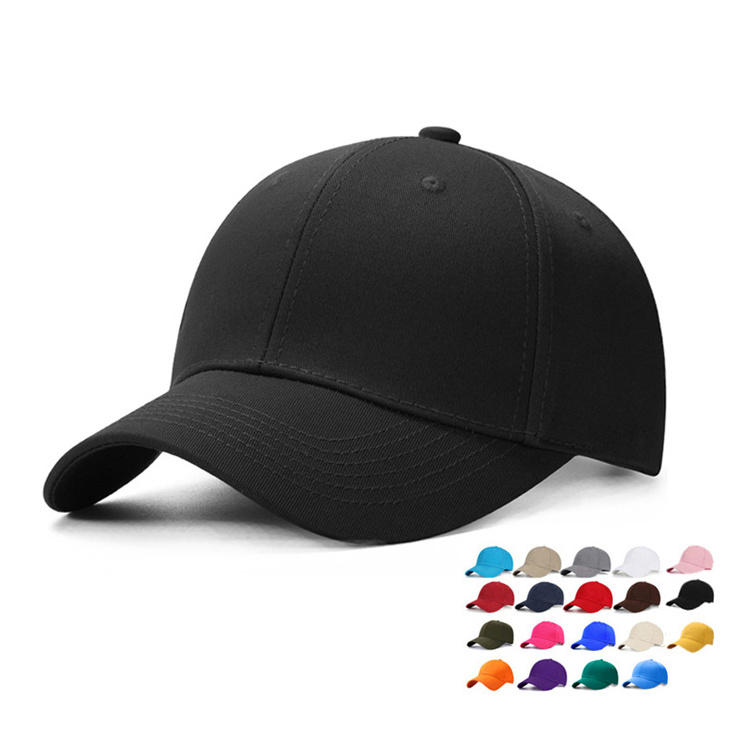 BSCI wholesale mens Plain black embroidery 6 panel custom logo baseball cap for promotion