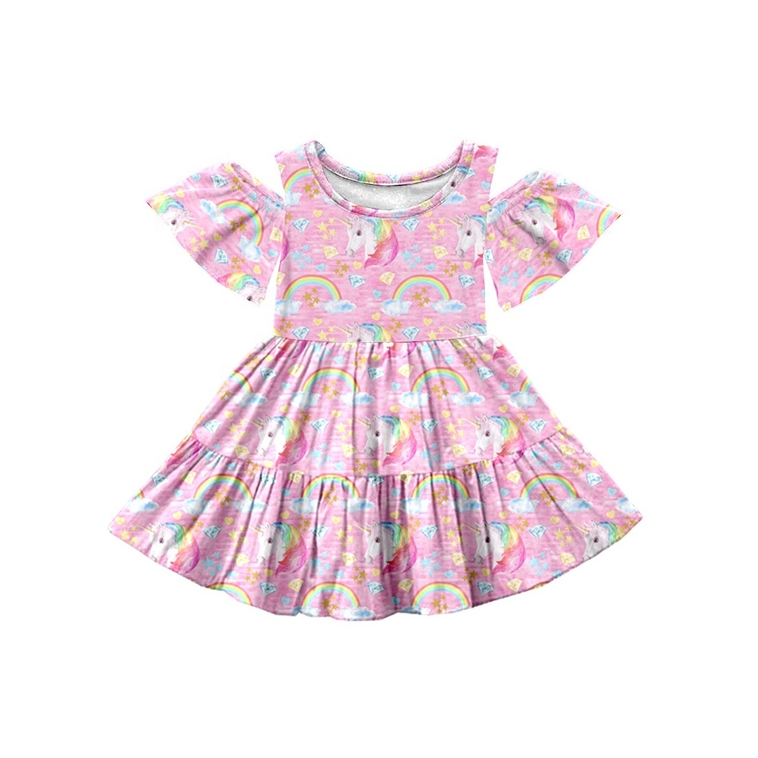 toddler dress for little girl fancy high quality frock Strapless style dresses