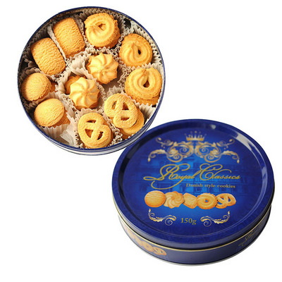 Wholesale 150g Tin Packing Sweet Danish Butter Biscuits Cookies