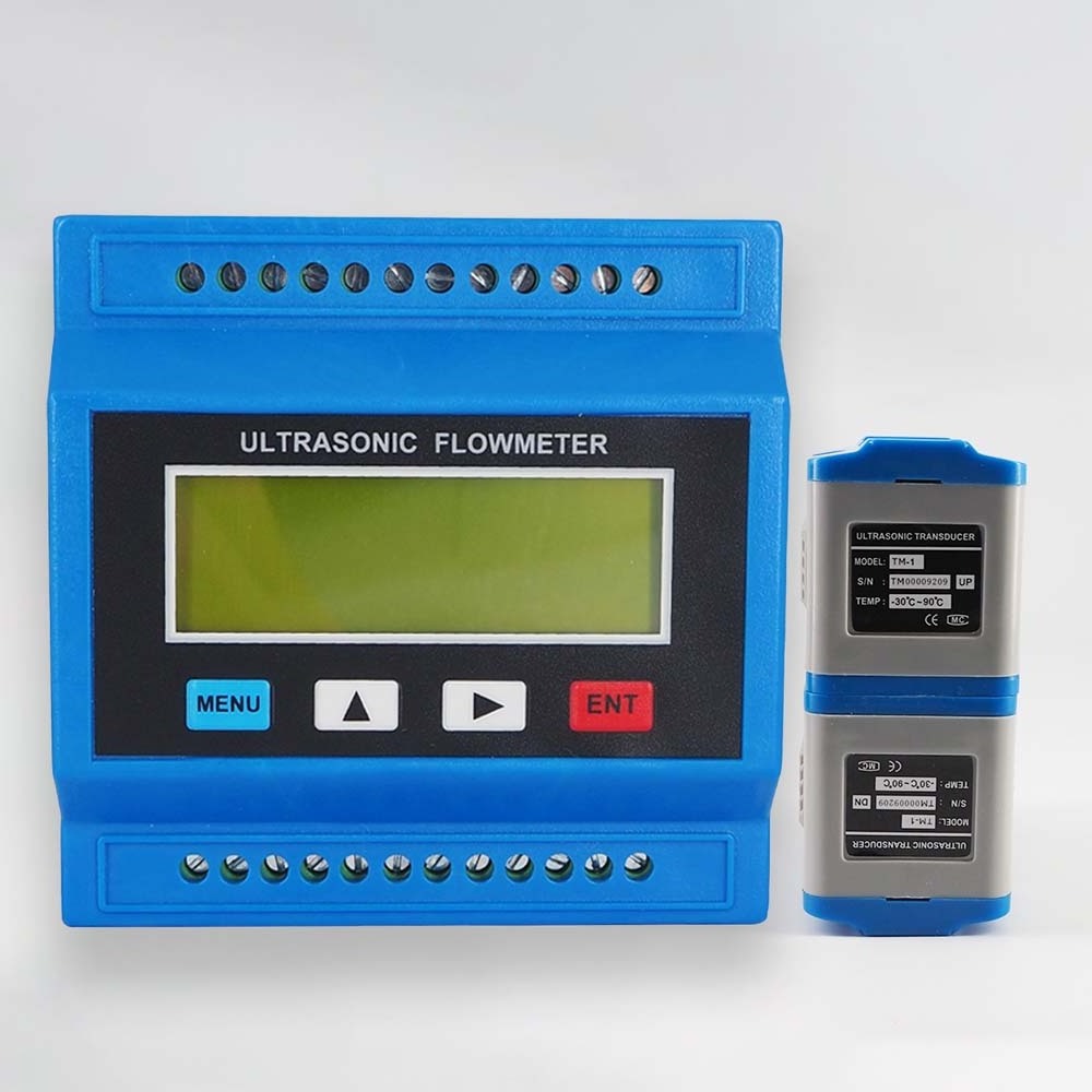 External Clip-on Plug-in Flowmeter Small Size Power Supply 24V Signal Remote Transmission Modular Ultrasonic Flowmeter