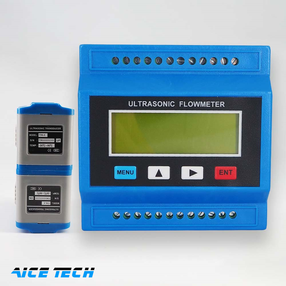 External Clip-on Plug-in Flowmeter Small Size Power Supply 24V Signal Remote Transmission Modular Ultrasonic Flowmeter