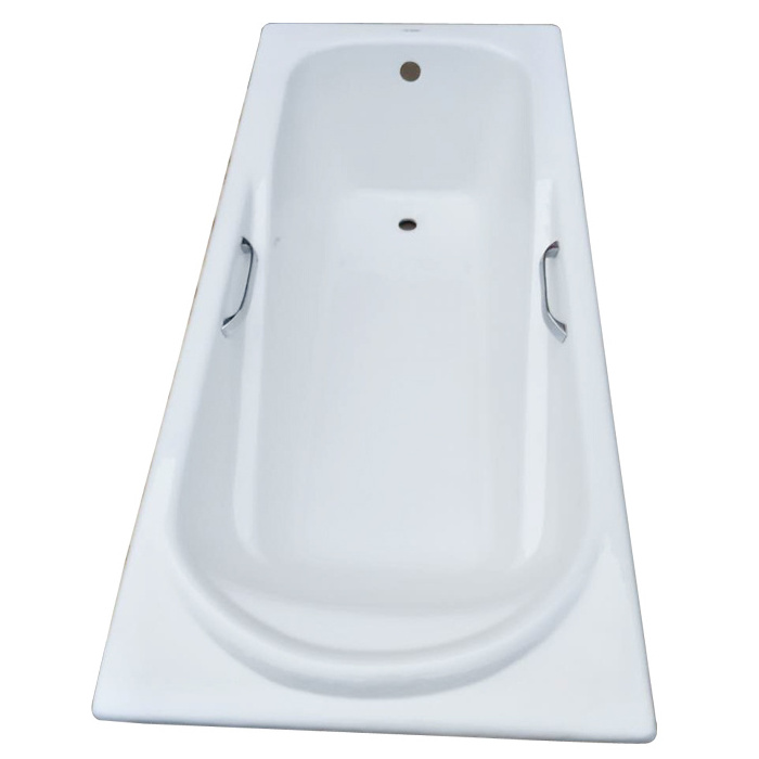 cast iron enamelled bathtub with handle built-in tub BGL-001