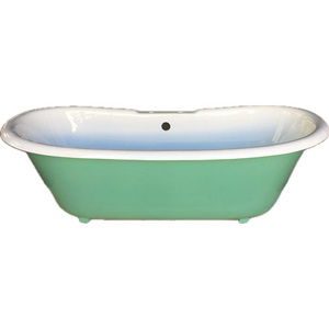 luxury decor cast iron hot bath tub in pastel green