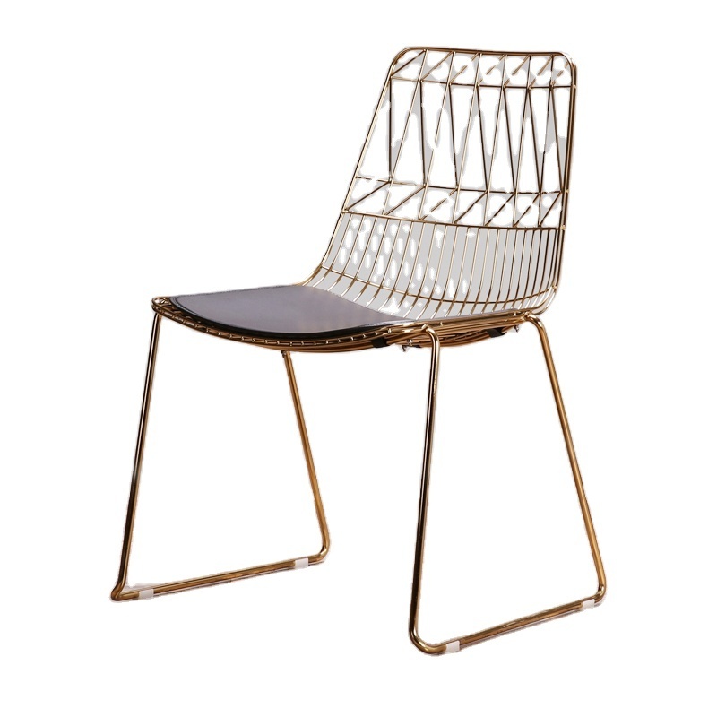 nice design Rose Gold or gold Color Harry Bertoia Wire Chair metal Wire Side dining Chair