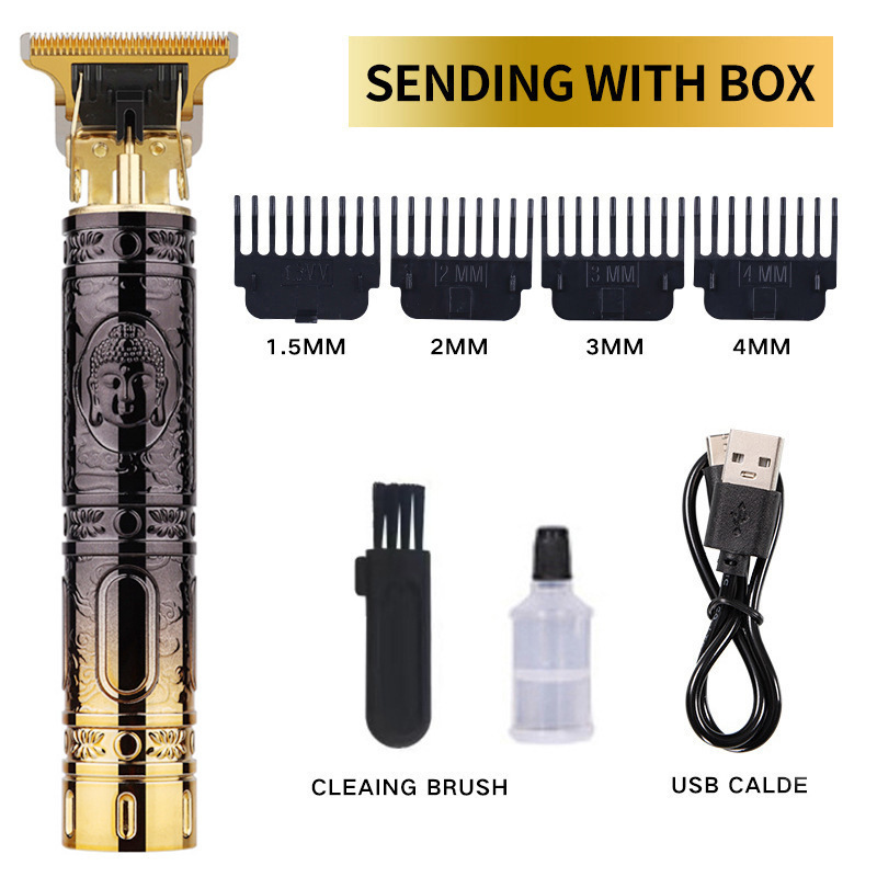 Electric Shaver Rechargeable Dragon Phoenix Buddha head Hair Trimmer R Blade Trimmer Haircut Set Cordless T9 Hair Clippers