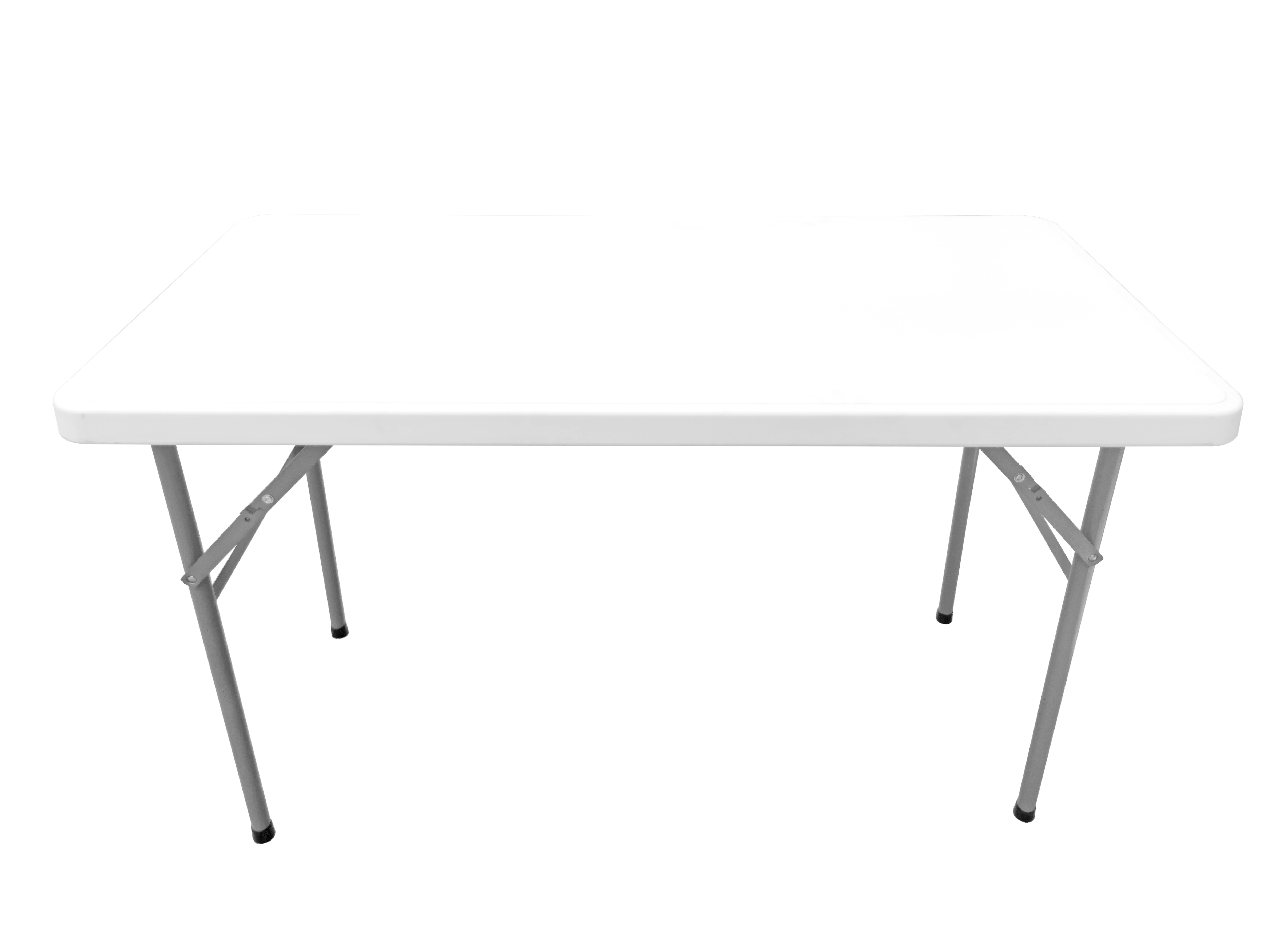 4ft white Rectangular Folding Outdoor Table Plastic Outdoor Pation Folding In Half Table Chairs 8ft Plastic Table Non Folding