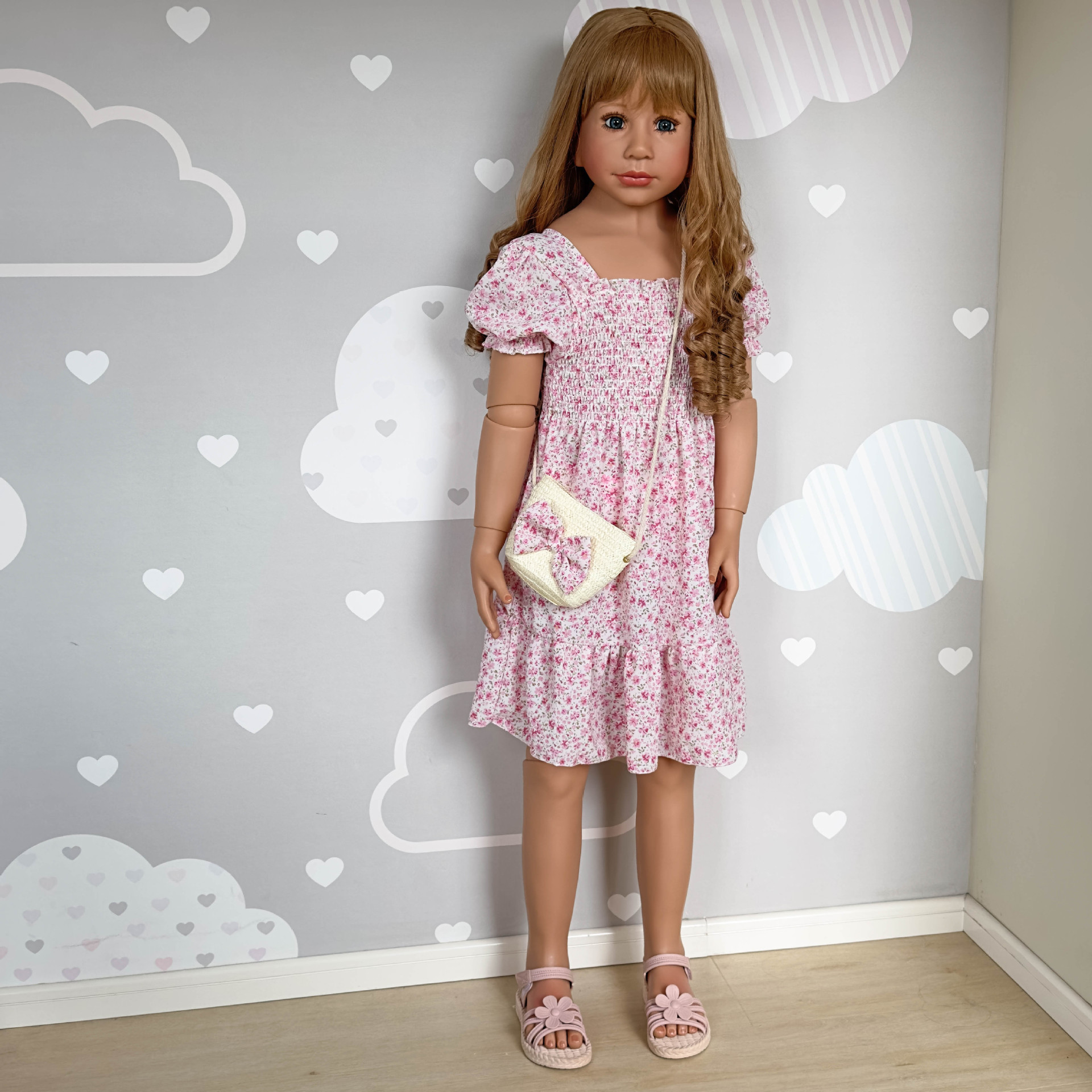 NPK 120cm Ball Jointed Model Doll Long Hair Princess Girl Collectible Art Doll Reborn Big Doll