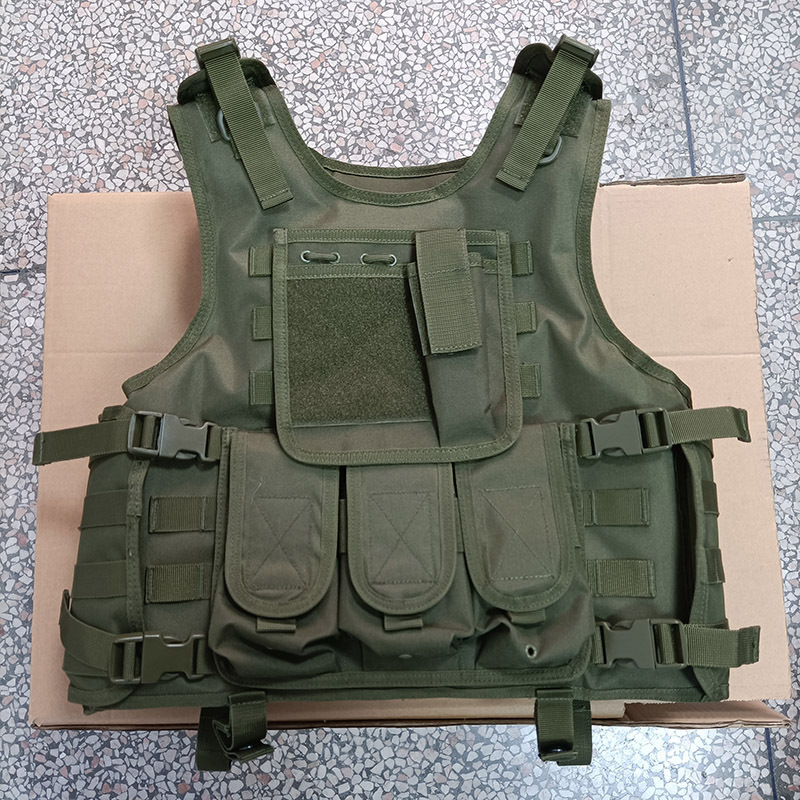 Green Black Plate Carrier Ballistic armor Combat Jacket Tactical Uniform Vest with Molle Fabric