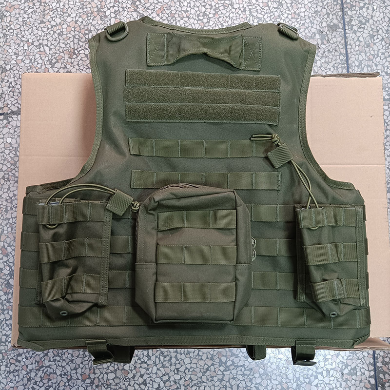 Green Black Plate Carrier Ballistic armor Combat Jacket Tactical Uniform Vest with Molle Fabric