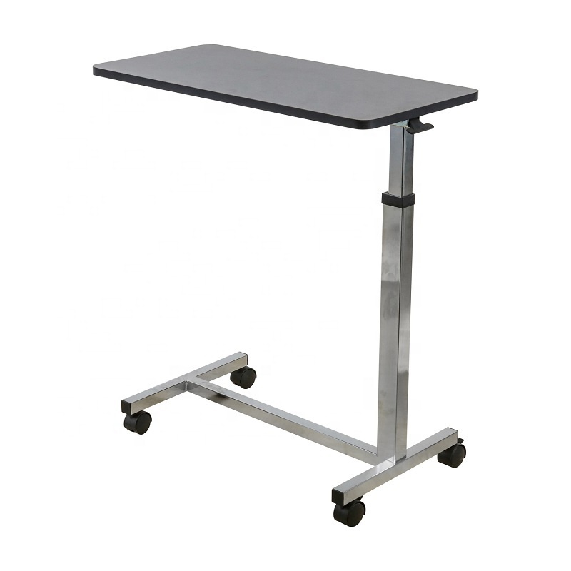 Medical Overbed Table with Wheels and Adjustable Height Over Bed Table for Home and Hospital Use