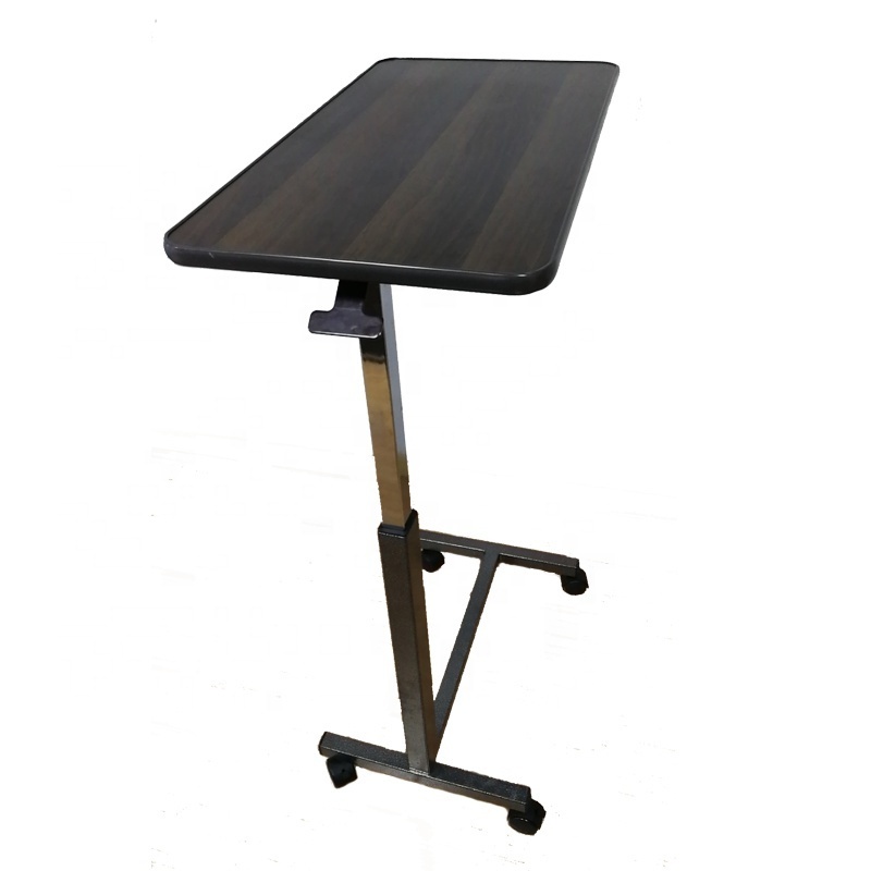 Medical Overbed Table with Wheels and Adjustable Height Over Bed Table for Home and Hospital Use