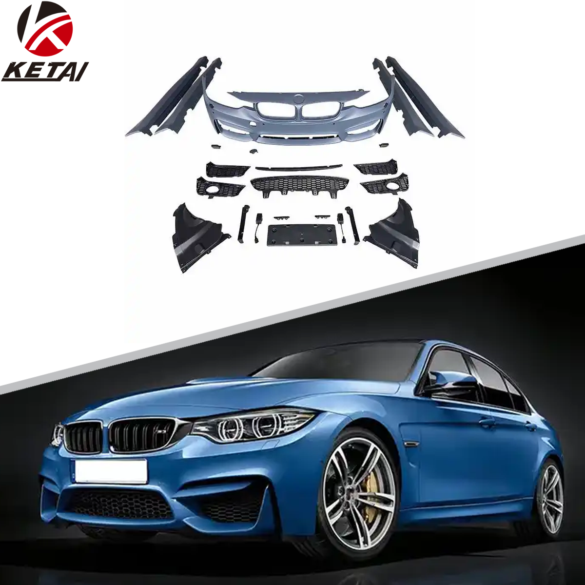 Factory Outlets M3 Style Car Bumper PP ABS Material Body Kit For BMW F30 F35