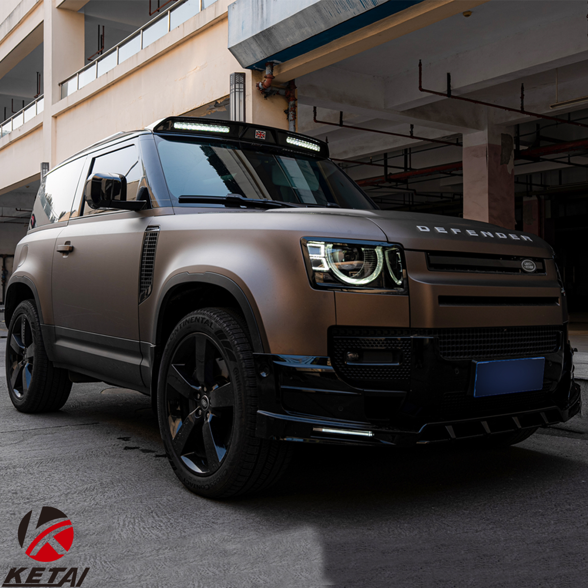 Exterior Accessories Rock Style Carbon Fiber Front Roof LED Light For Land Rover Defender 2020+