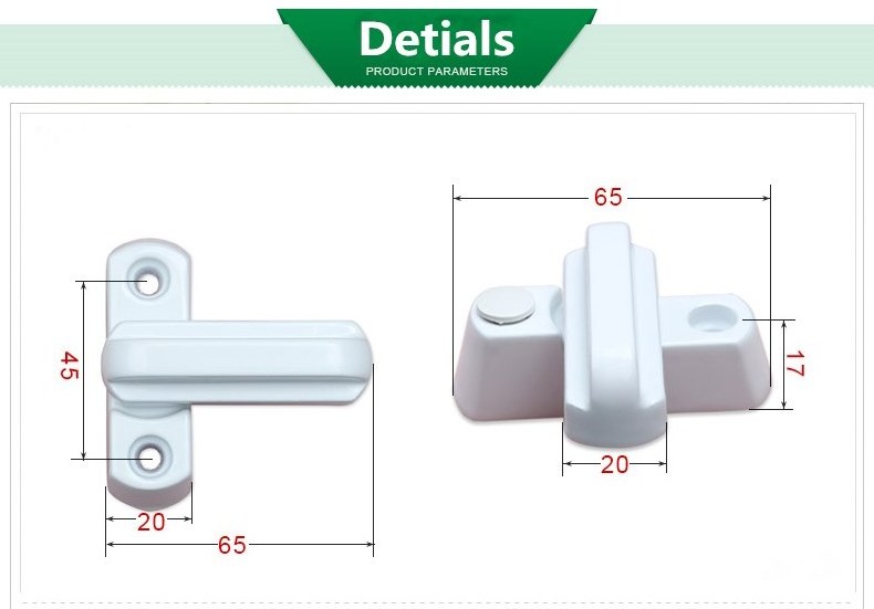 the light one T-shaped window /door handle Jammer sash lock handle latch protects child safety window locks