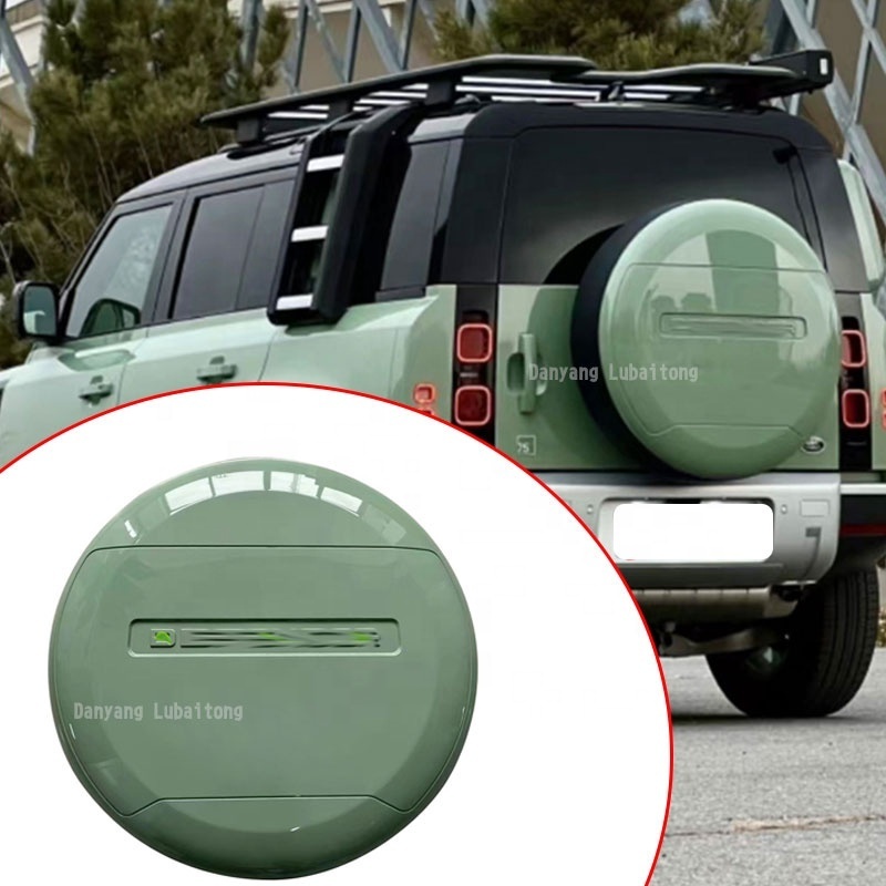 Grassmere Green Spare Wheel Cover Rear Tire Cover for Land Rover Defender 2020-2024