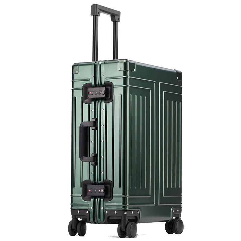 hot selling magnesium alloy luggage large capacity aluminum frame pure metal suitcases