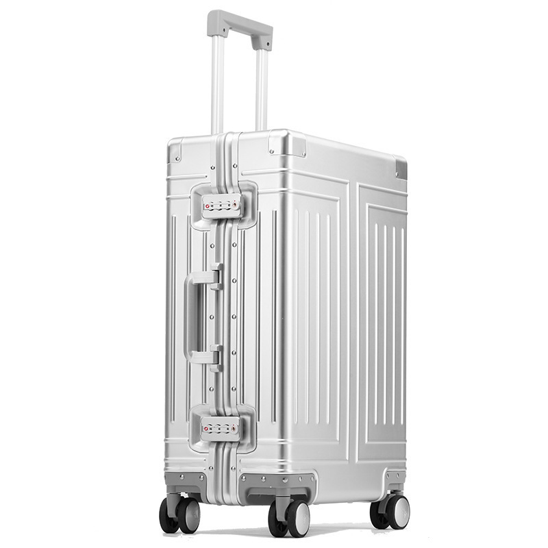 hot selling magnesium alloy luggage large capacity aluminum frame pure metal suitcases