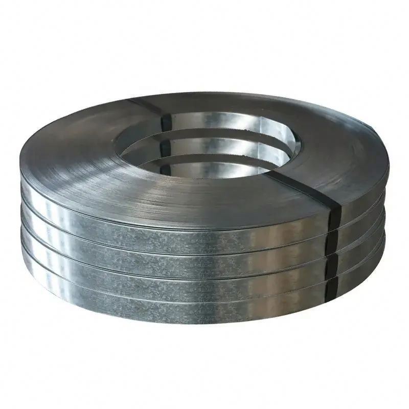 Stainless steel coated strapping banding hot dipped galvanized steel strip coil anti slip strip steel