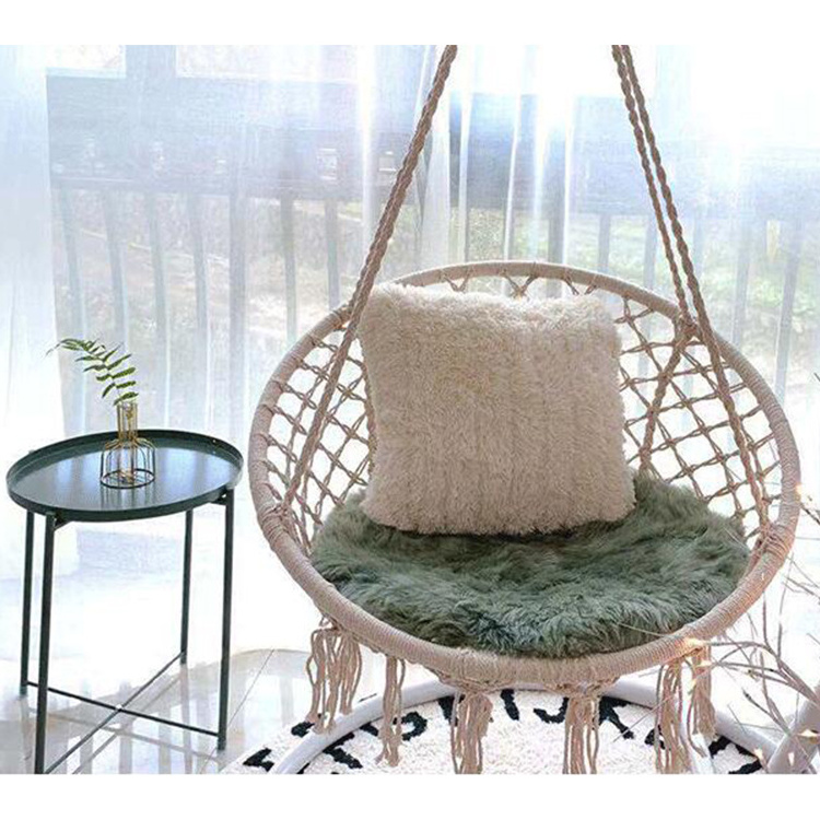 patio hanging swing egg rope round chair hammock indoor swing chair macrame  hammock