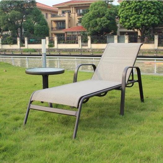 Hot sale modern beach chaise lounge furniture outdoor garden aluminium leisure chair patio poolside sun lounger