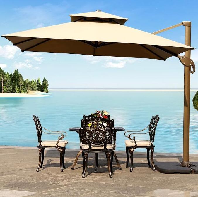 Wholesale outdoor Aluminum 3m square hanging Offset parasols garden 10 ft Cantilever parasol patio beach umbrellas