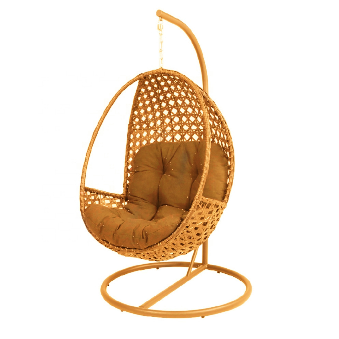 Garden rattan furniture Metal rattan outdoor patio balcony Egg nest basket Adult wicker hanging swing chair