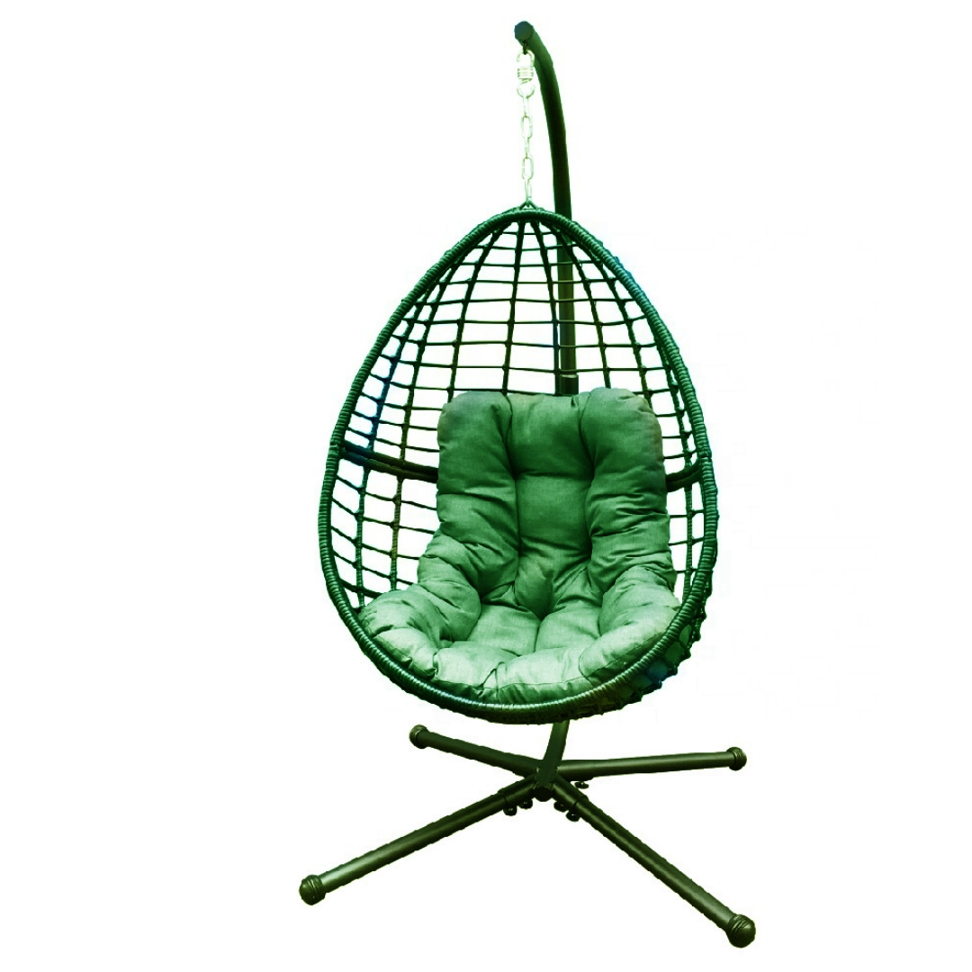 Garden rattan furniture Metal rattan outdoor patio balcony Egg nest basket Adult wicker hanging swing chair