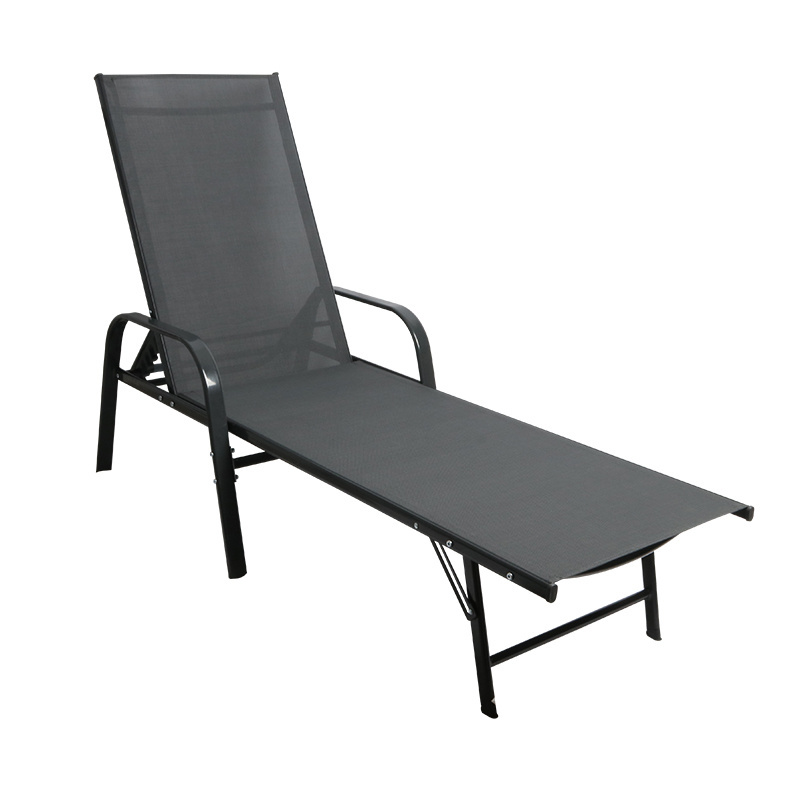 Custom Commercial KD Sun Lounger Aluminum Adjustable Beach Folding Pool Sun Chaise Lounger