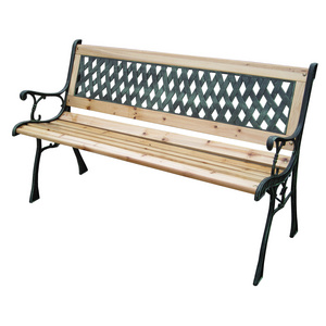 Metal wooden benches seating outdoor park patio garden furniture