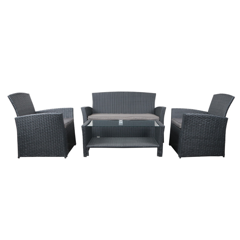 Outdoor Garden Rattan Wicker Furniture Sofa Lounge Sets  L Shaped Corner Sofa Patio Furniture