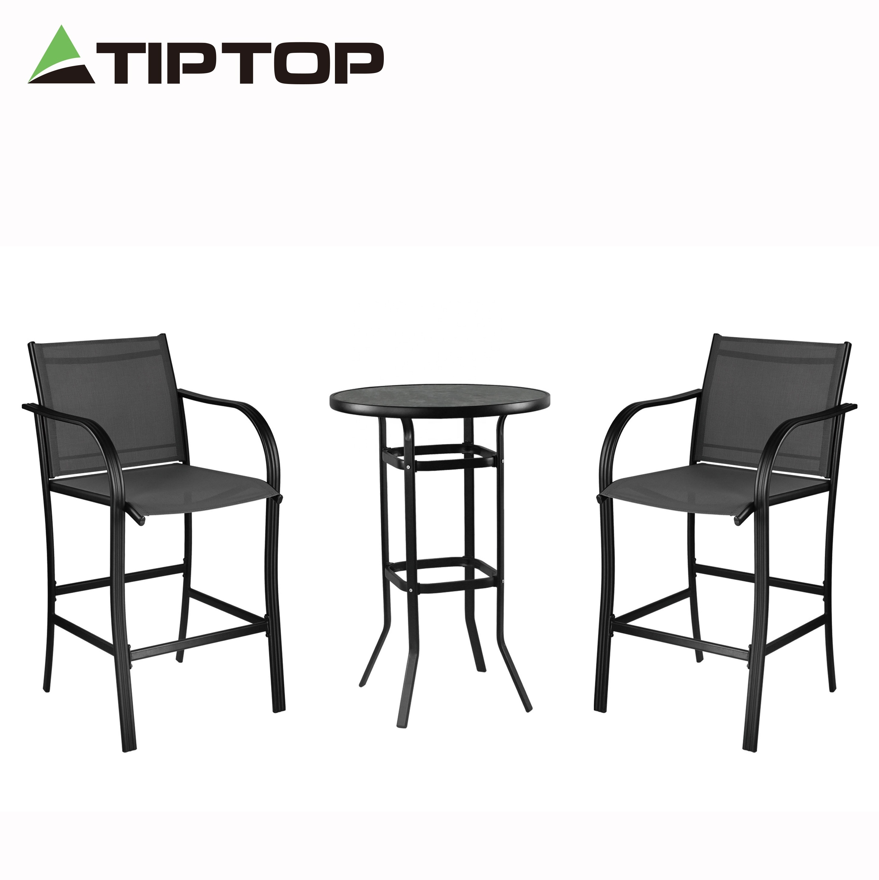 garden sets Best Choice Products 3-Piece Patio Bistro Dining Furniture Set w/Textured Glass Tabletop, 2 Folding Chairs, Steel Frame