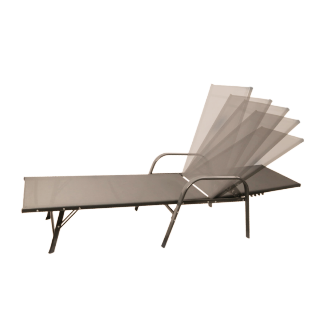 Custom Commercial KD Sun Lounger Aluminum Adjustable Beach Folding Pool Sun Chaise Lounger