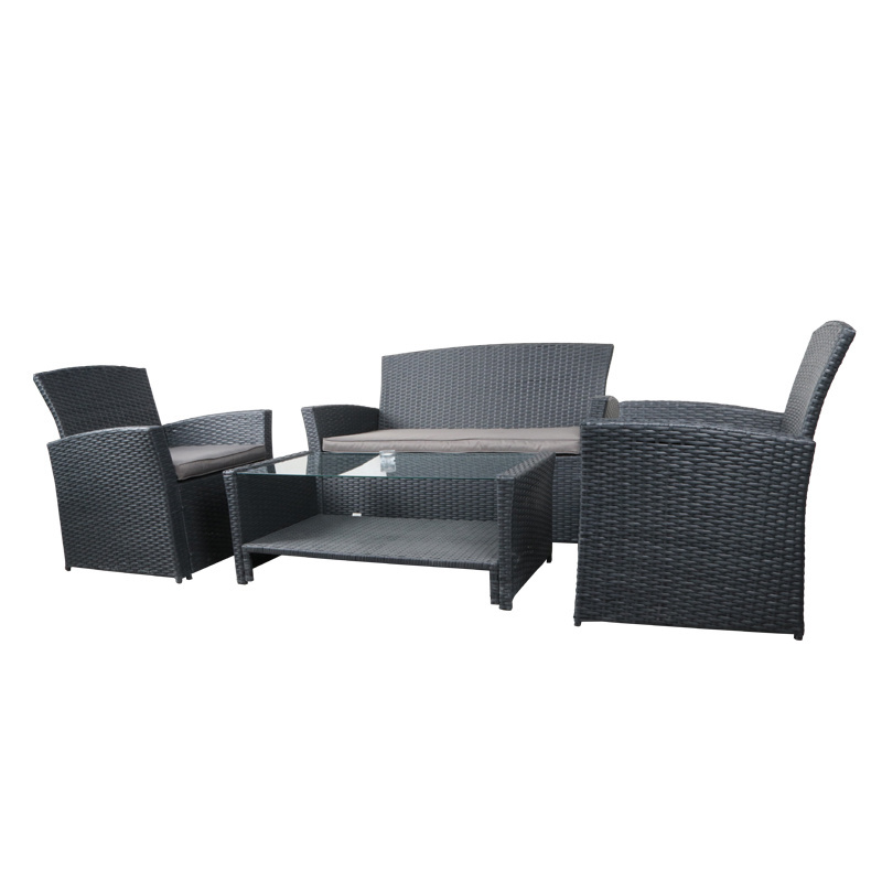 Outdoor Garden Rattan Wicker Furniture Sofa Lounge Sets  L Shaped Corner Sofa Patio Furniture