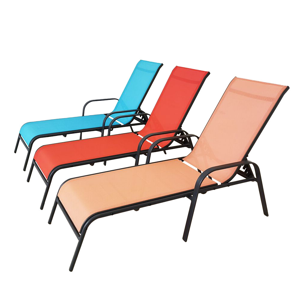 factory popular custom color height adjustment lightweight folding outdoor reclining chair beach chair outdoor