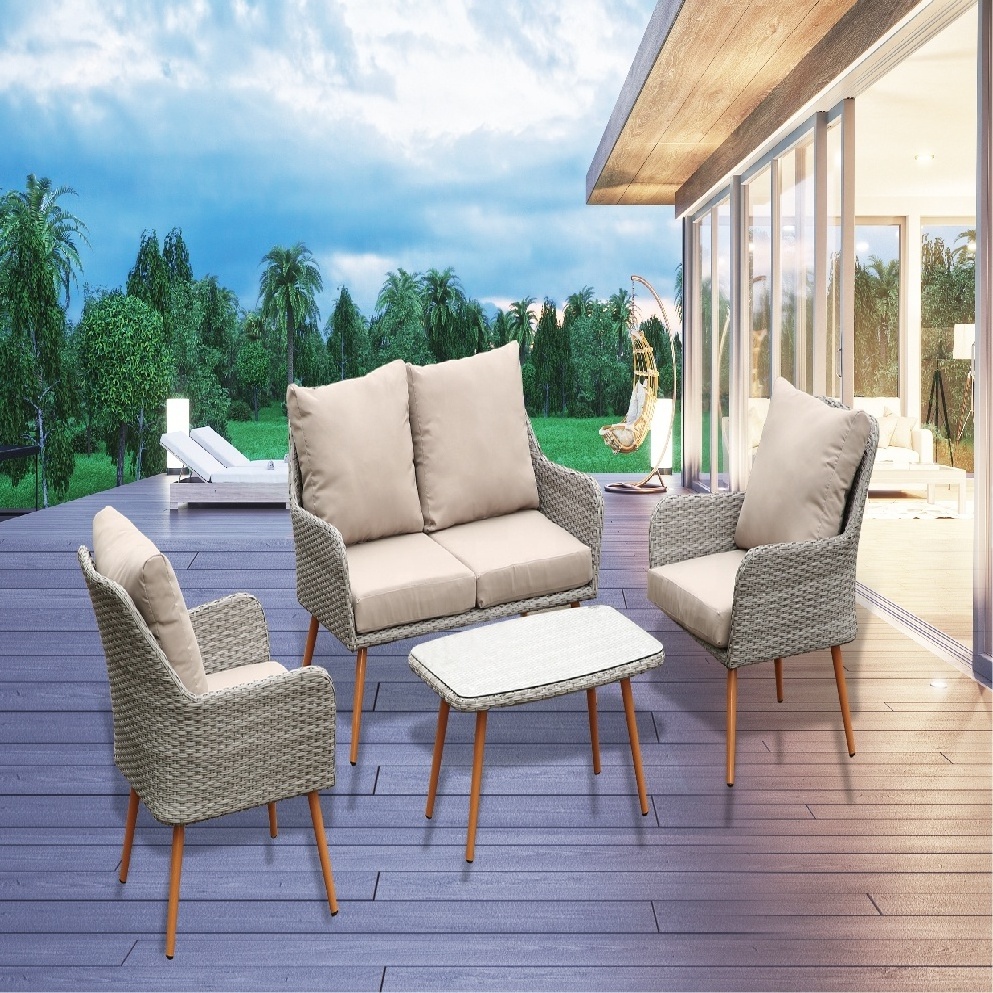 Restaurant Outdoor Furniture 2 Seat Sofa Set Balcony Sofa Garden Patio Furniture Sofa Outdoor Balcony Set