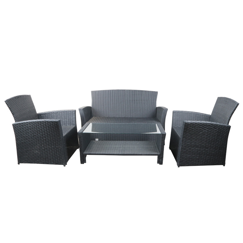 Outdoor Garden Rattan Wicker Furniture Sofa Lounge Sets  L Shaped Corner Sofa Patio Furniture