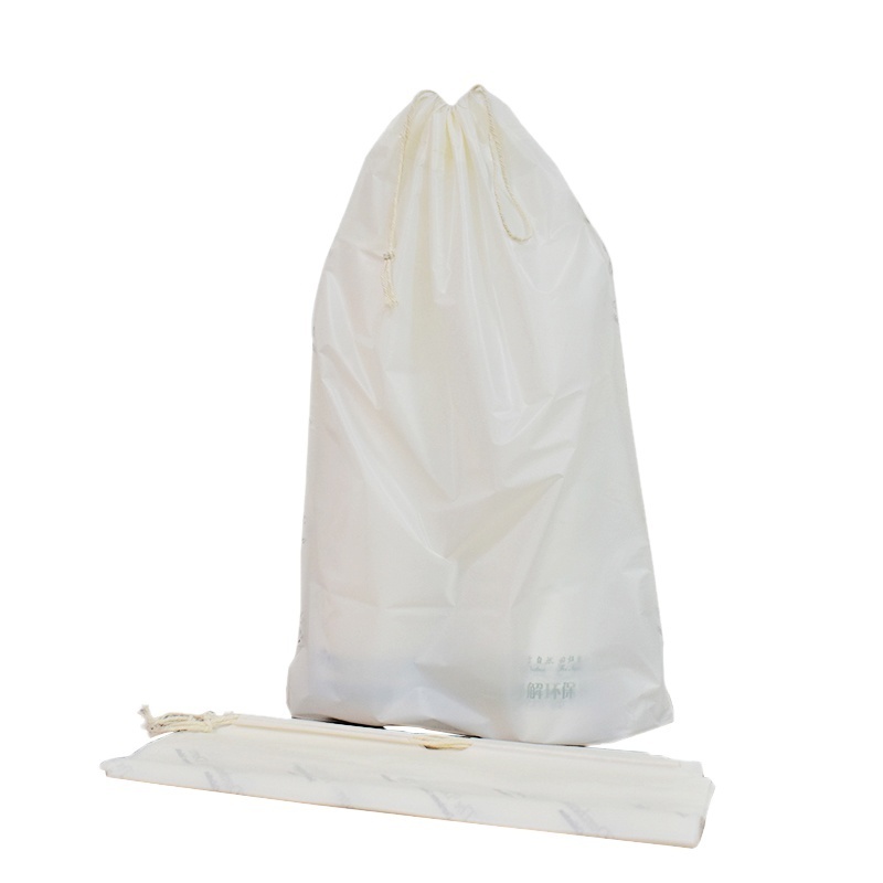 EN13432/BPI Certified 100% Compostable and Biodegradable Drawstring Bags for Medical Industry and Household Products