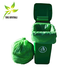 OK compost certified biodegradable and compostable extra large garbage roll bags black plastic die cut dustbin bags