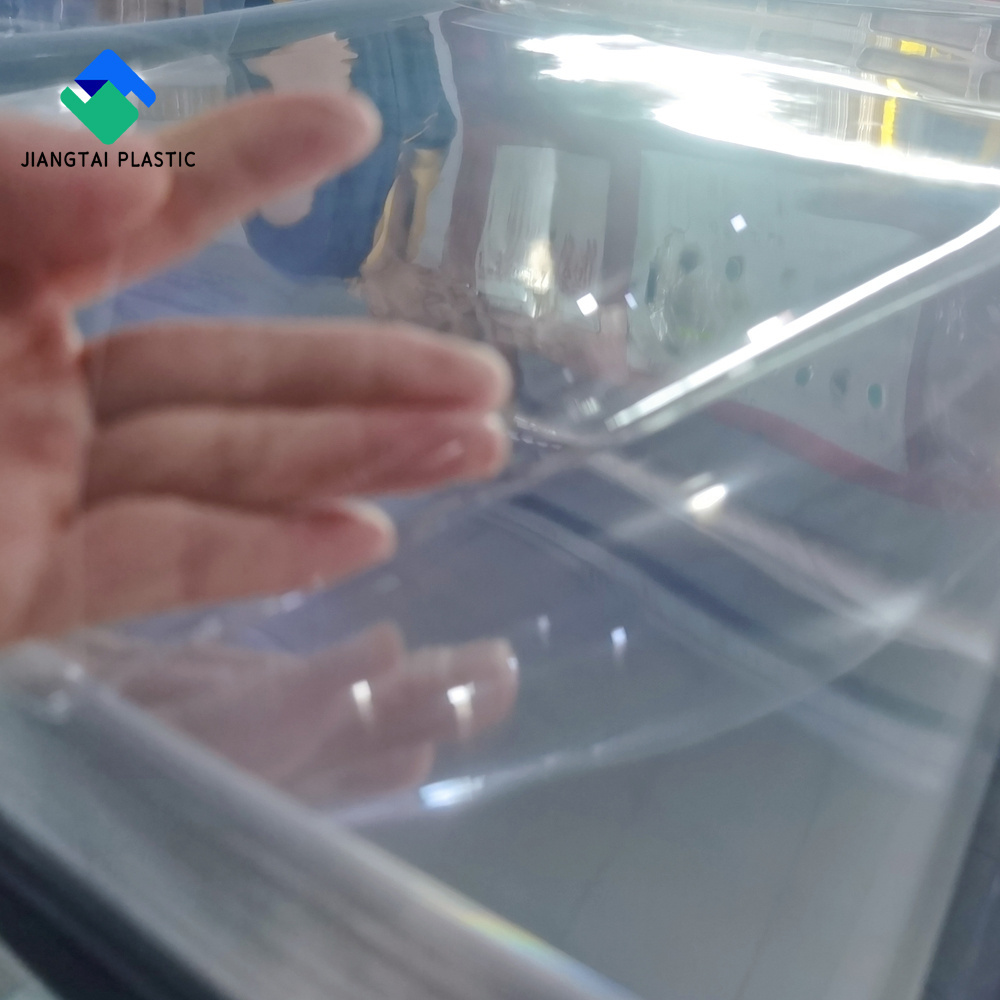 Jiangtai 150 Micron Rigid Plastic Transparent PVC Roll sheet for folding box