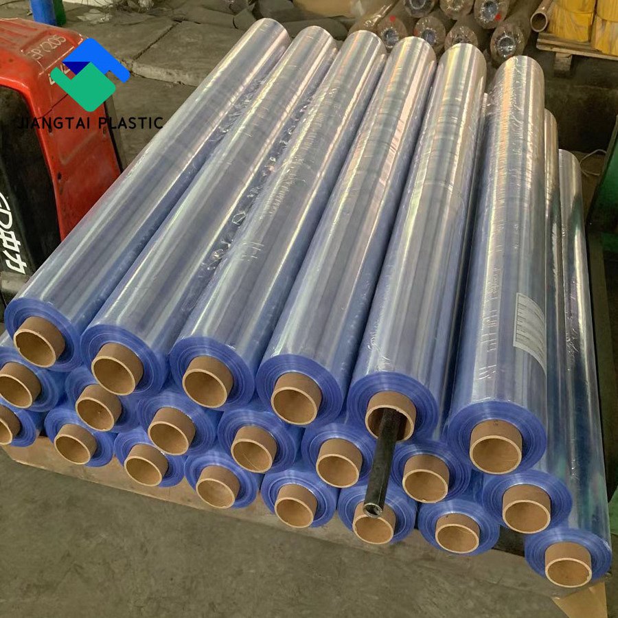 Jiangtai Plastic Factory Price Transparent PVC Film Non-sticky Clear Pvc Plastic Film Vinyl Shrink Clear Soft PVC Film